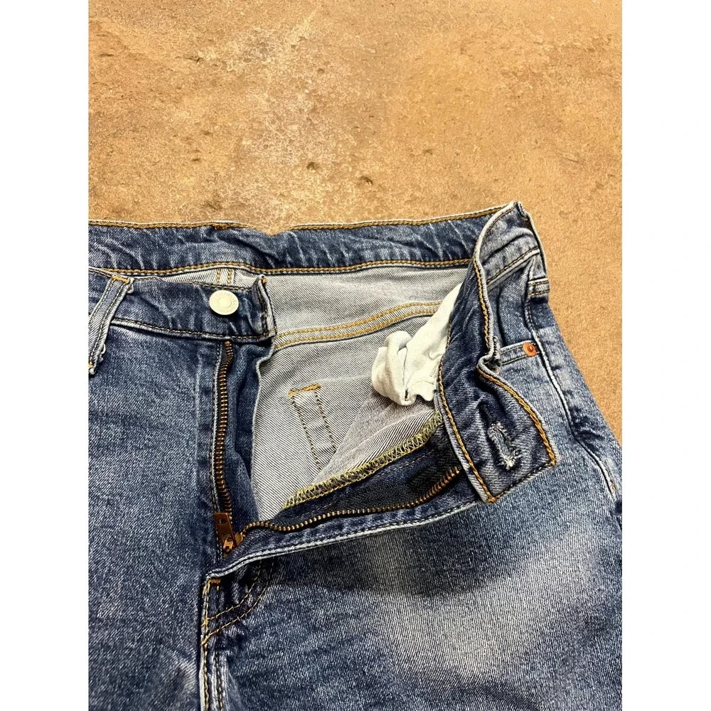 Levi's 541 Athletic Fit Jeans Mens 32x32 Blue Whiskering‎ Denim Cotton Taper Leg